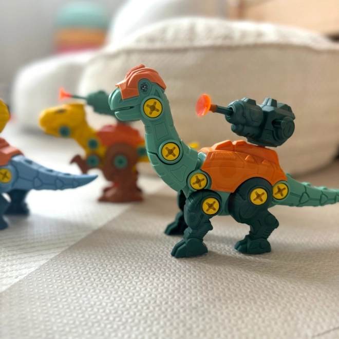 Zestaw do skręcania dinozaurów Woopie 3 szt. z walizką i wiertarko-wkrętarką