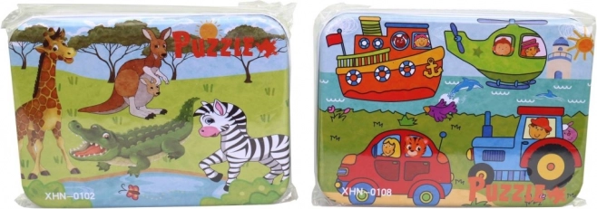 Drewniane puzzle dla dzieci