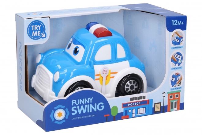 Auto policyjne z efektami 15 cm