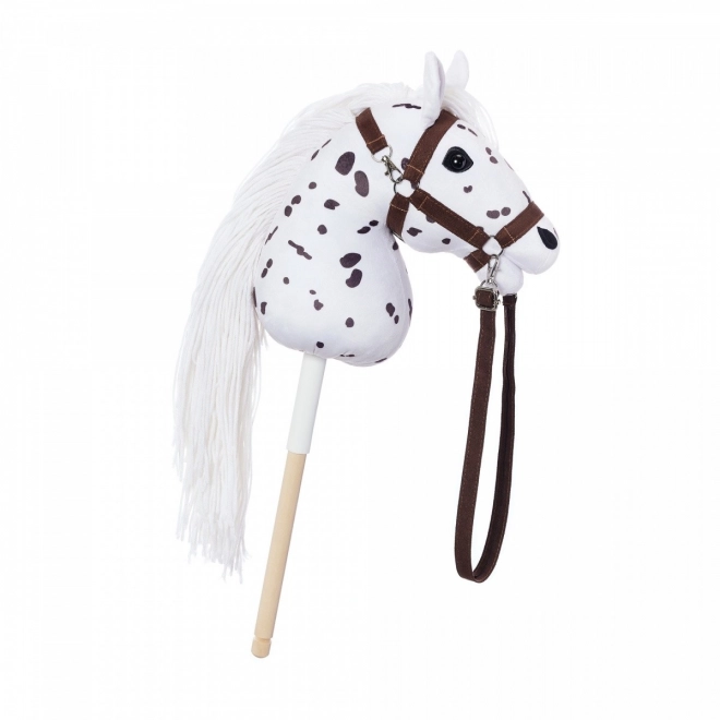 Koń na kijku Hobby Horse z kolekcji HOPPIHORSE Sport Edition w kolorze białego lamparta