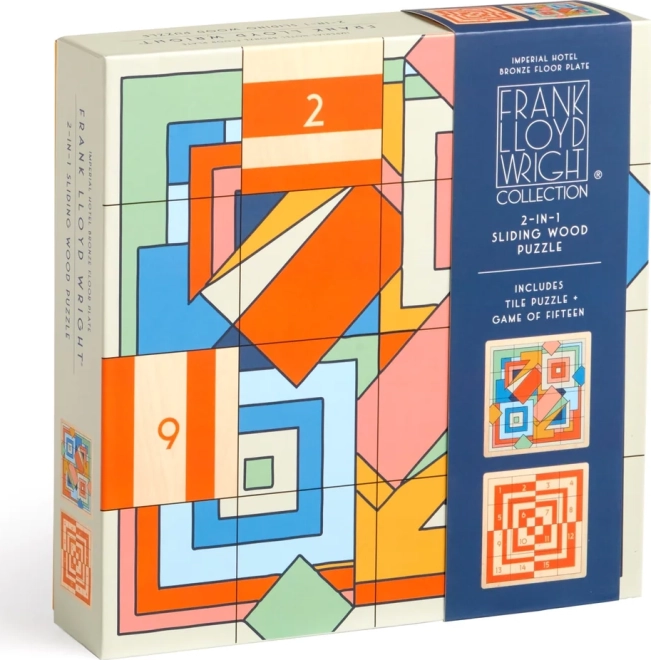 Galison przesuwane drewniane puzzle Frank Lloyd Wright: Imperial Hotel 2w1