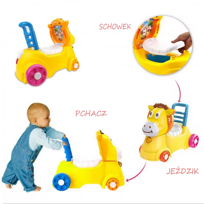 Dziecięcy chodzik jeździk nocnik 3w1 Osík