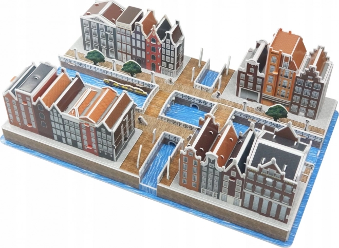 3D puzzle Amsterdamski Dzielnica Kanalowa 107 elementów