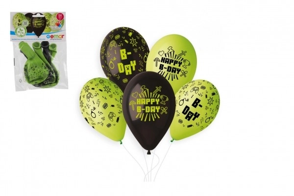 Balon / Balony z nadrukiem minecraft 13'' średnica 33cm 5 sztuk w woreczku