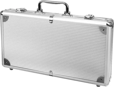 Solidna aluminiowa walizka z bezpiecznym przechowywaniem