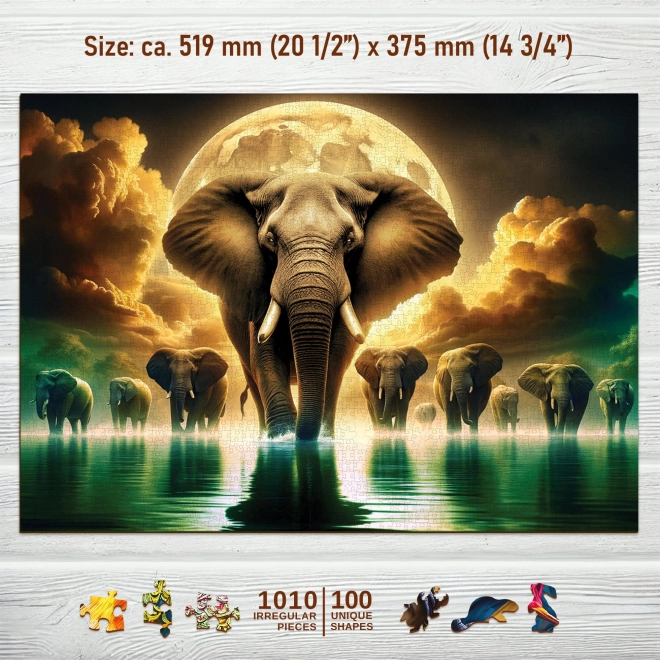 WOODEN CITY Drewniane puzzle Słoniowe sny 1010 elementów