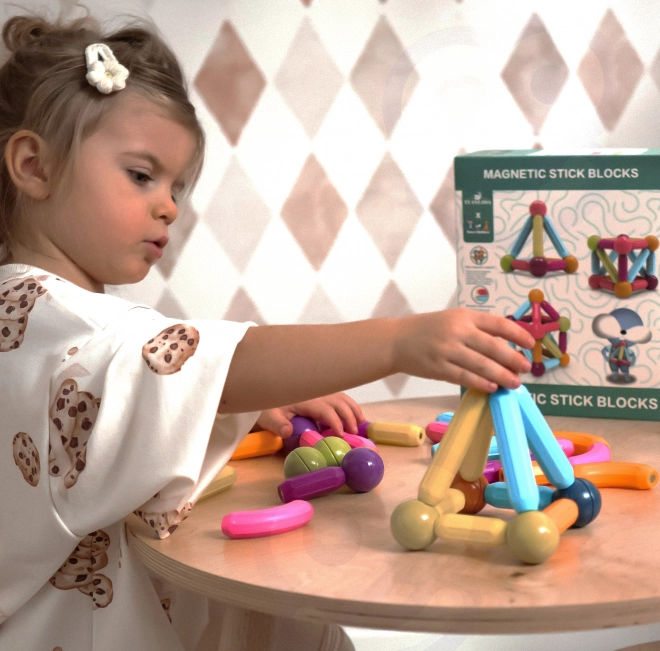 Woopie magnetyczne klocki edukacyjne duże 28 szt