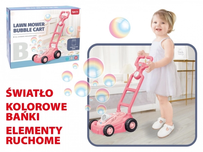 Różowa kosiarka bąbelkowa