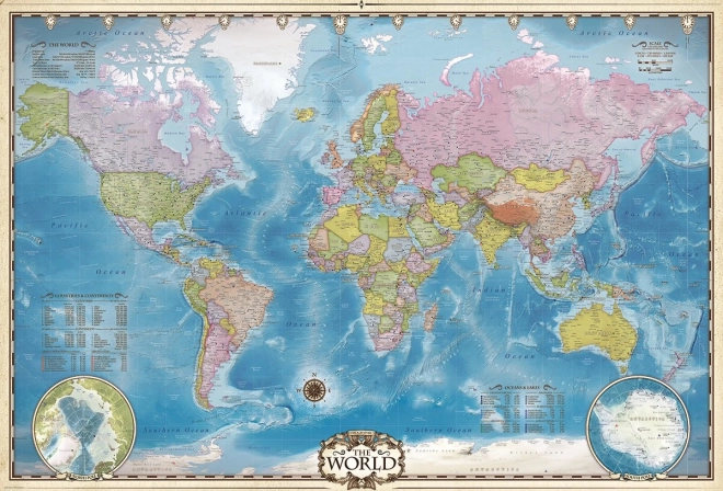 EUROGRAPHICS puzzle Mapa świata 2000 elementów