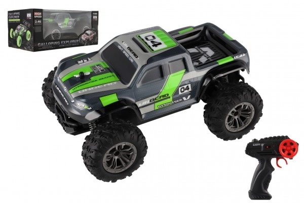 RC terenowy pick up szaro-zielony na zdalne sterowanie