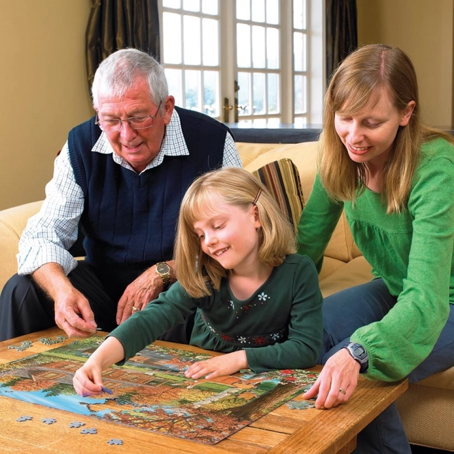 COBBLE HILL Rodzinne puzzle Staw przy domku 350 elementów