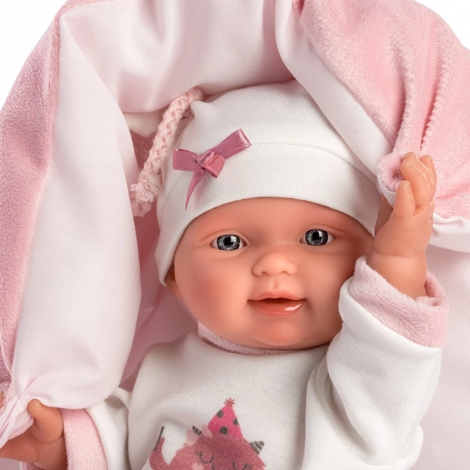 Llorens 26312 NOWORODEK DZIEWCZYNKA - realistyczna lalka bobasa całowinylowa - 26 cm