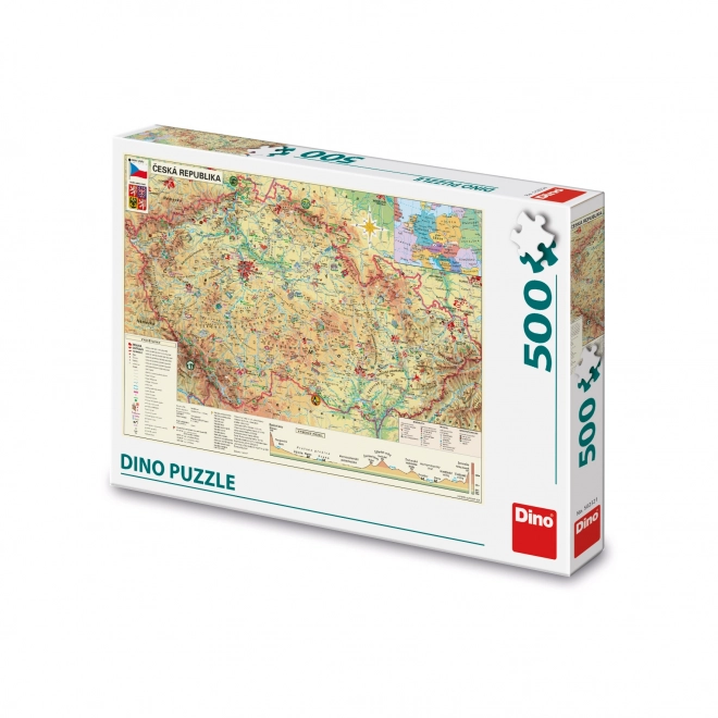 Puzzle Mapa Republiki Czeskiej - 500 elementów