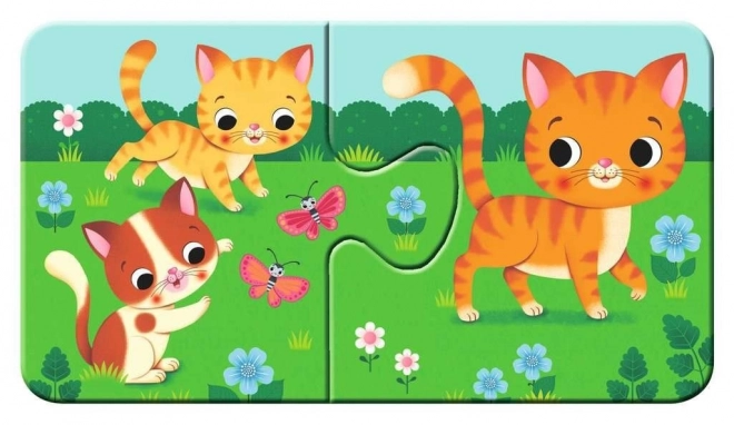 RAVENSBURGER Moje pierwsze puzzle – zwierzątka i młode, 9×2 elementów