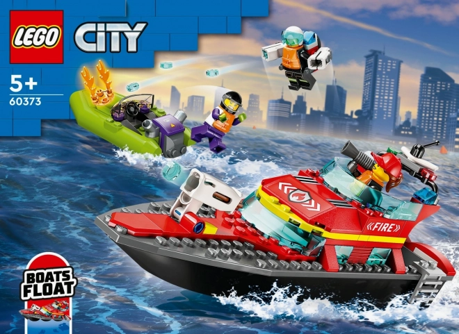 LEGOae City 60373 Łódź ratunkowa straży pożarnej i ponton