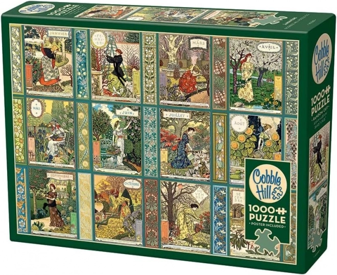 Puzzle COBBLE HILL Jardiniere: Ogrodowy kalendarz 1000 elementów