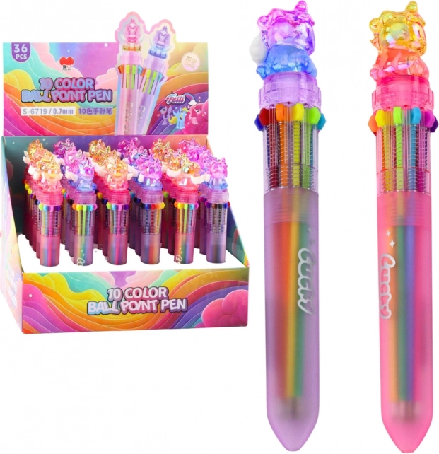 Automatyczne wielokolorowe pióro Unicorn dla dzieci 10w1