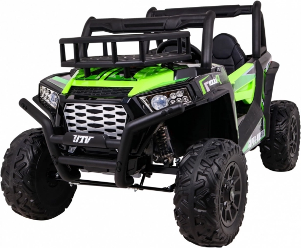 elektryczne dziecięce auto buggy UTV 24V z dwoma silnikami, kołami EVA i pilotem – zielone