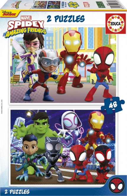 EDUCA Puzzle Spidey i jego niesamowici przyjaciele 2x48 elementów