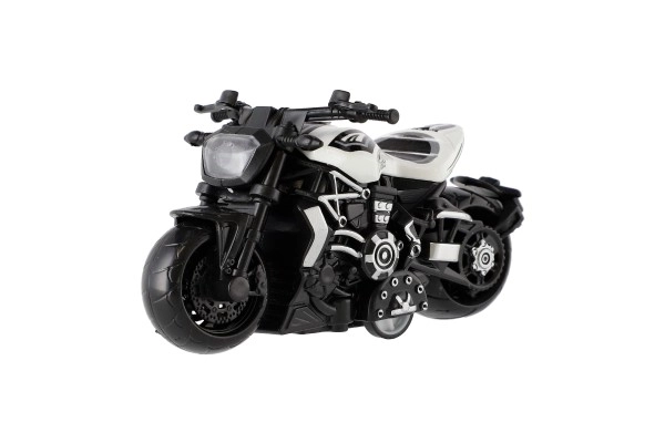 Motocykl metalowy/plastikowy 10cm z napędem wstecznym mix kolorów