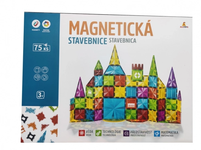 Magnetyczna układanka dla dzieci - 75 elementów