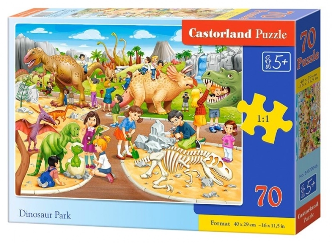 Puzzle Dinozaurzy Park 70 elementów