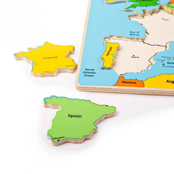 Bigjigs Toys Drewniane puzzle mapa Europy 25 elementów