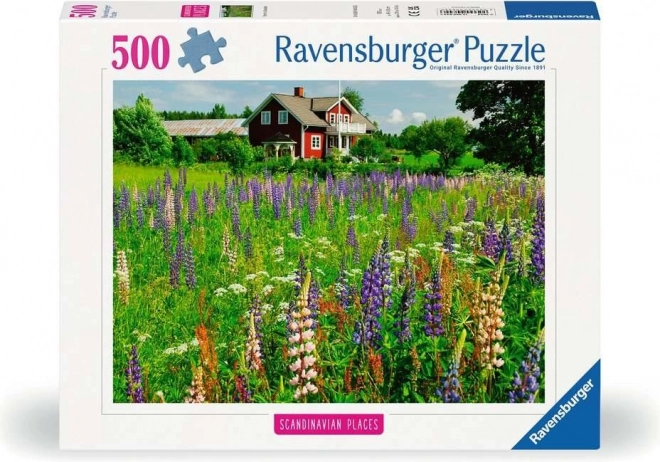 Puzzle 500 elementów Łąka w Szwecji