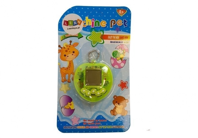 Elektroniczna gra Tamagotchi zielona z krótkim łańcuszkiem
