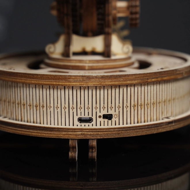 RoboTime 3D drewniane mechaniczne puzzle Świecący globus