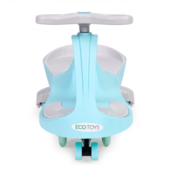 Dziecięcy samochód z świecącymi kołami niebieski Ecotoys