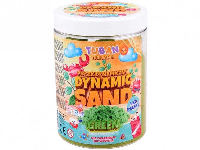 Kinetyczny piasek Tuban 1kg zielony