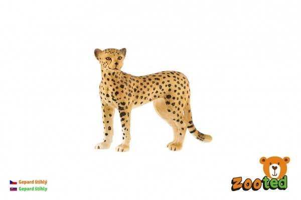 Gepard smukły plastik zooted 8cm w woreczku