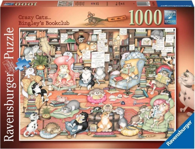 Puzzle Szalone Koty: Klub Książki Bingleya 1000 Elementów
