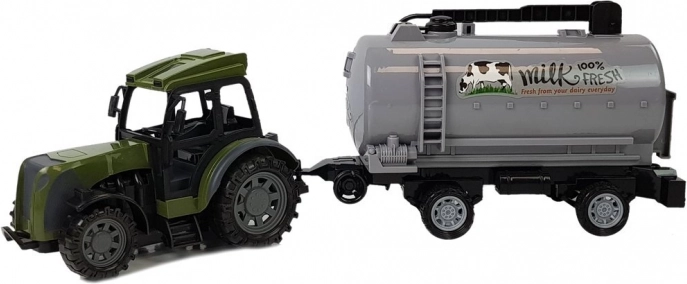 Realistyczny zestaw traktor + mleczna cysterna
