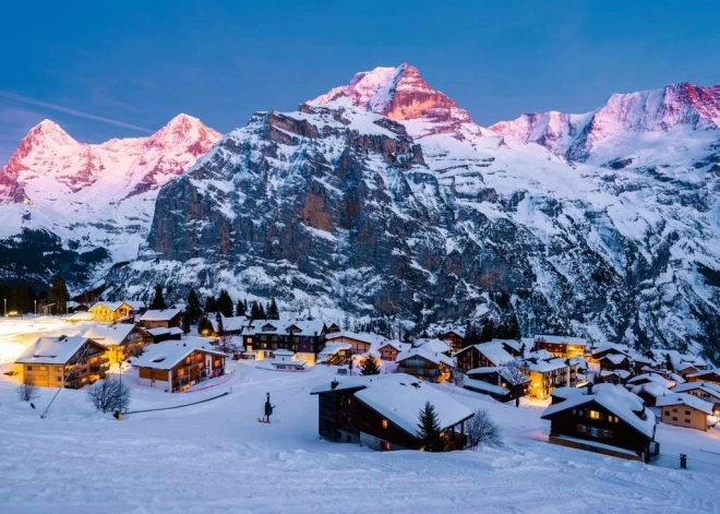 Puzzle Ravensburger Murren z Berneńskiego Oberlandu 1000 elementów