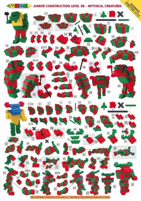 Mistyczne stworzenia - zestaw klocków - 260 elementów