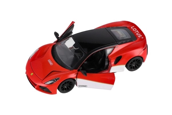 Auto Kinsmart Lotus Emira 1:38 metal/plast 12,5cm 3 kolory na napęd wsteczny 12szt w pudełku