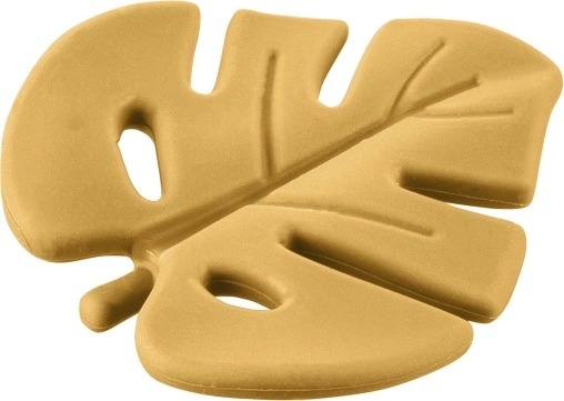 Silikonowy gryzak Leaf, musztardowy żółty
