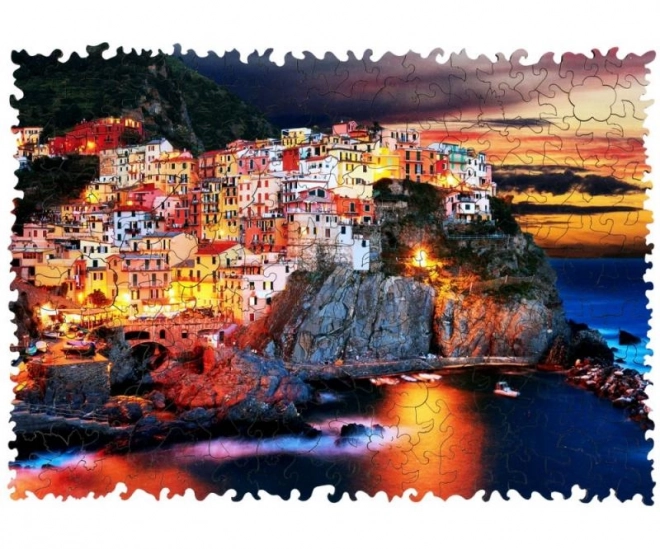 DREWNIANE KOLOROWE PUZZLE - Manarola we Włoszech