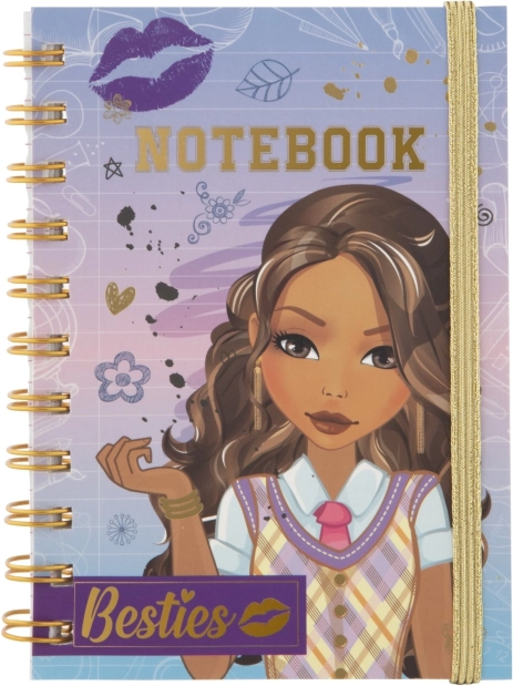 Stylowy notes A6 Besties z spiralną oprawą