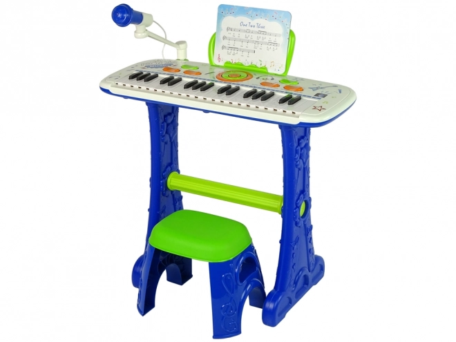 Elektryczna klawiatura fortepianowa dla dzieci Blue USB notes