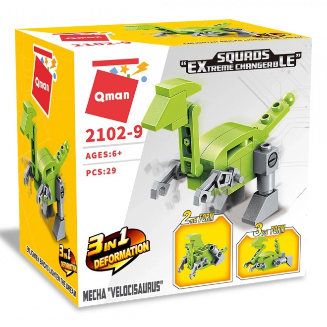 Qman Squros Transformujący Robot Velocisaurus 3w1