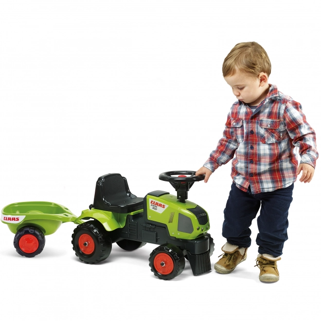 Odpychacz - traktor Claas z kierownicą i przyczepą