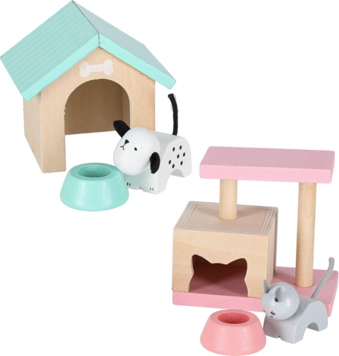 Zwierzęcy hotel dla pieska i kotka