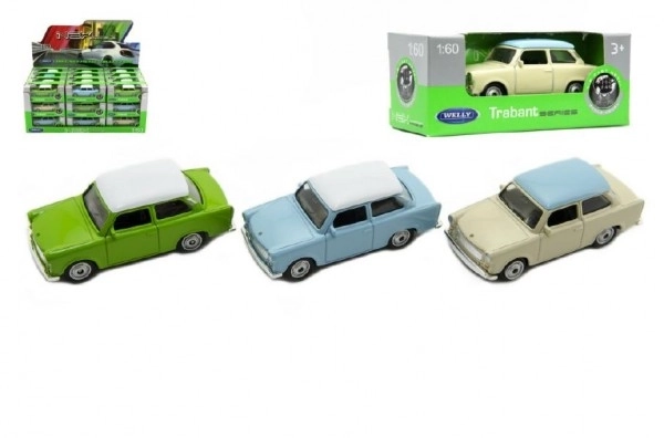 Auto Welly Trabant 1:60 metal 7cm wolny bieg w pudełku