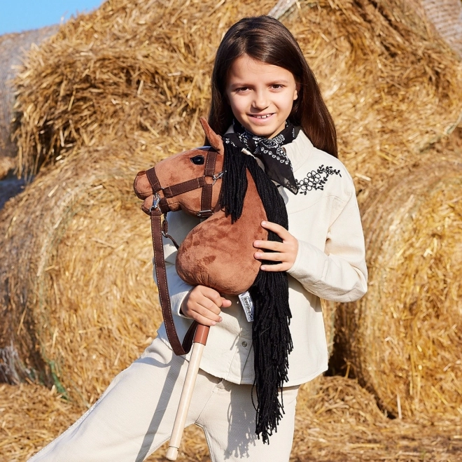 Koń na kiju Hobby Horse HOPPIHORSE ciemno brązowy