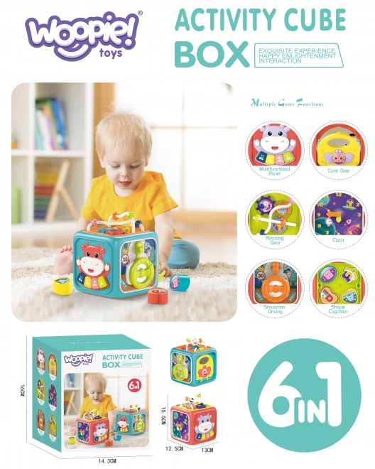Interaktywna kostka sensoryczna Montessori 6w1