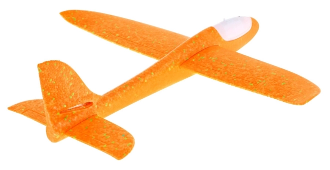 Styropianowy model samolotu + ruchomy stabilizator + światła – Pomarańczowy 
