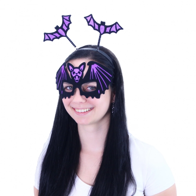 Opaska z maską Nietoperz na Halloween